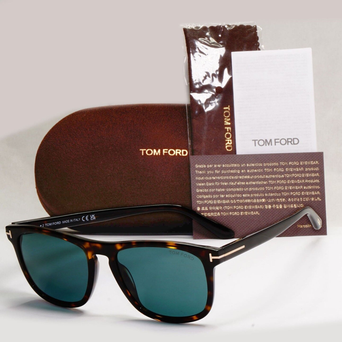 Tom Ford Sunglasses Gerard-02 Brown Tortoise Green Teal FT0930 TF 930 52V 56mm