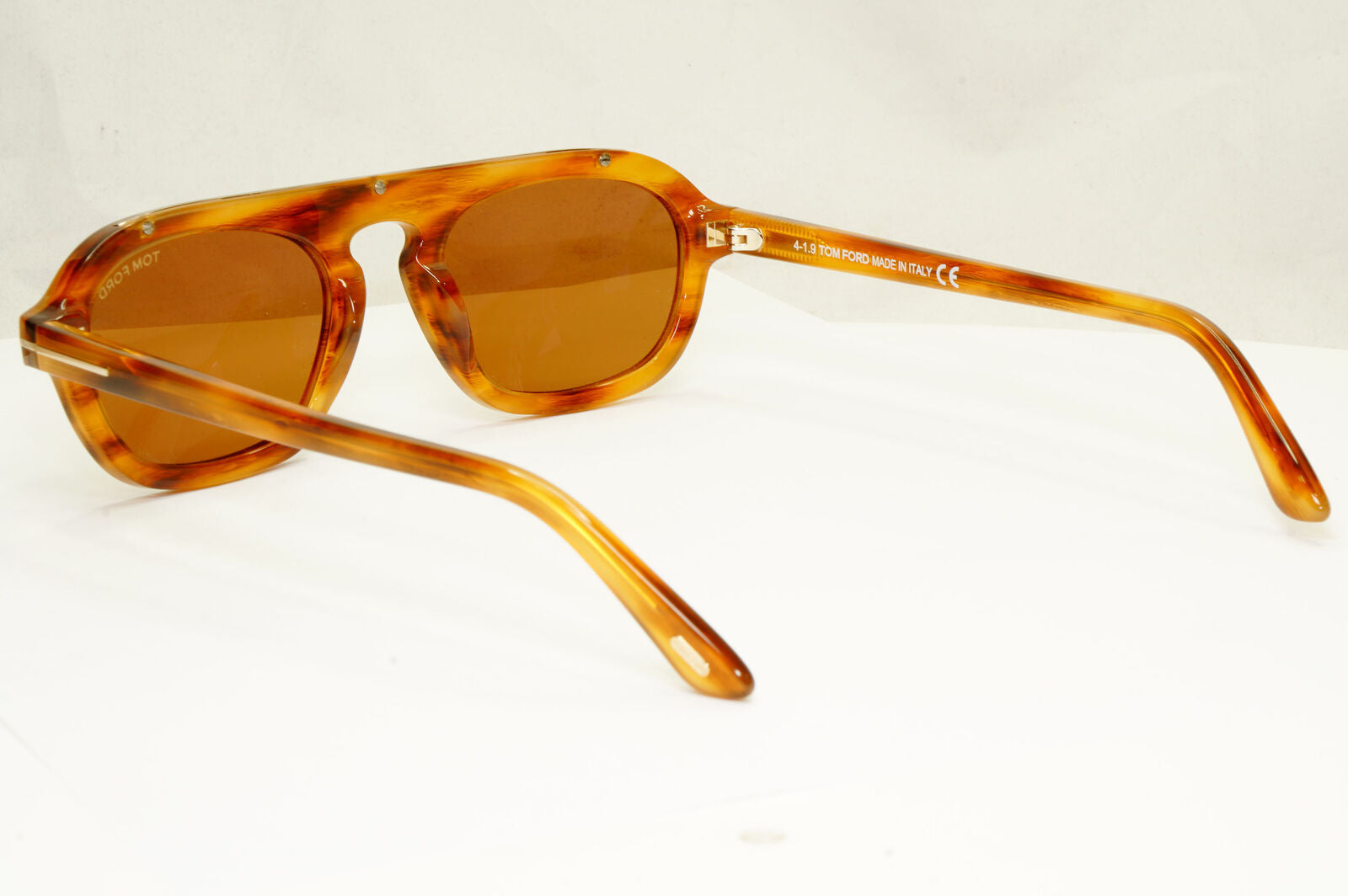 Authentic Tom Ford Mens Light Brown Gold Sunglasses Sebastian 02 TF 736 55E