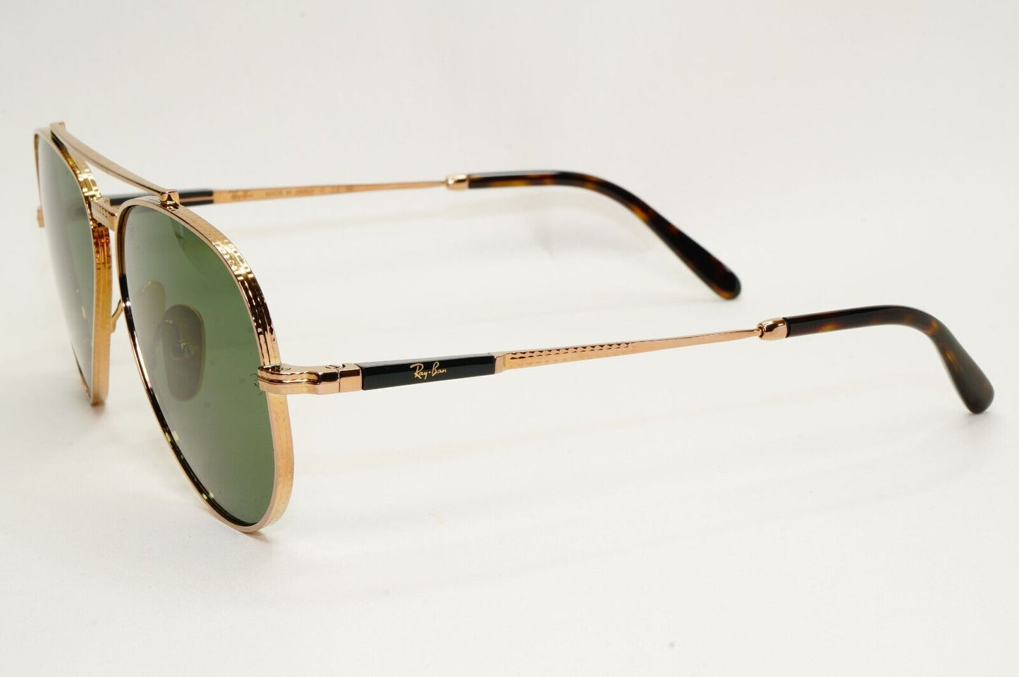 Ray-Ban Sunglasses Aviator II Titanium Metal Gold Green RB 8225 3138/52 58mm