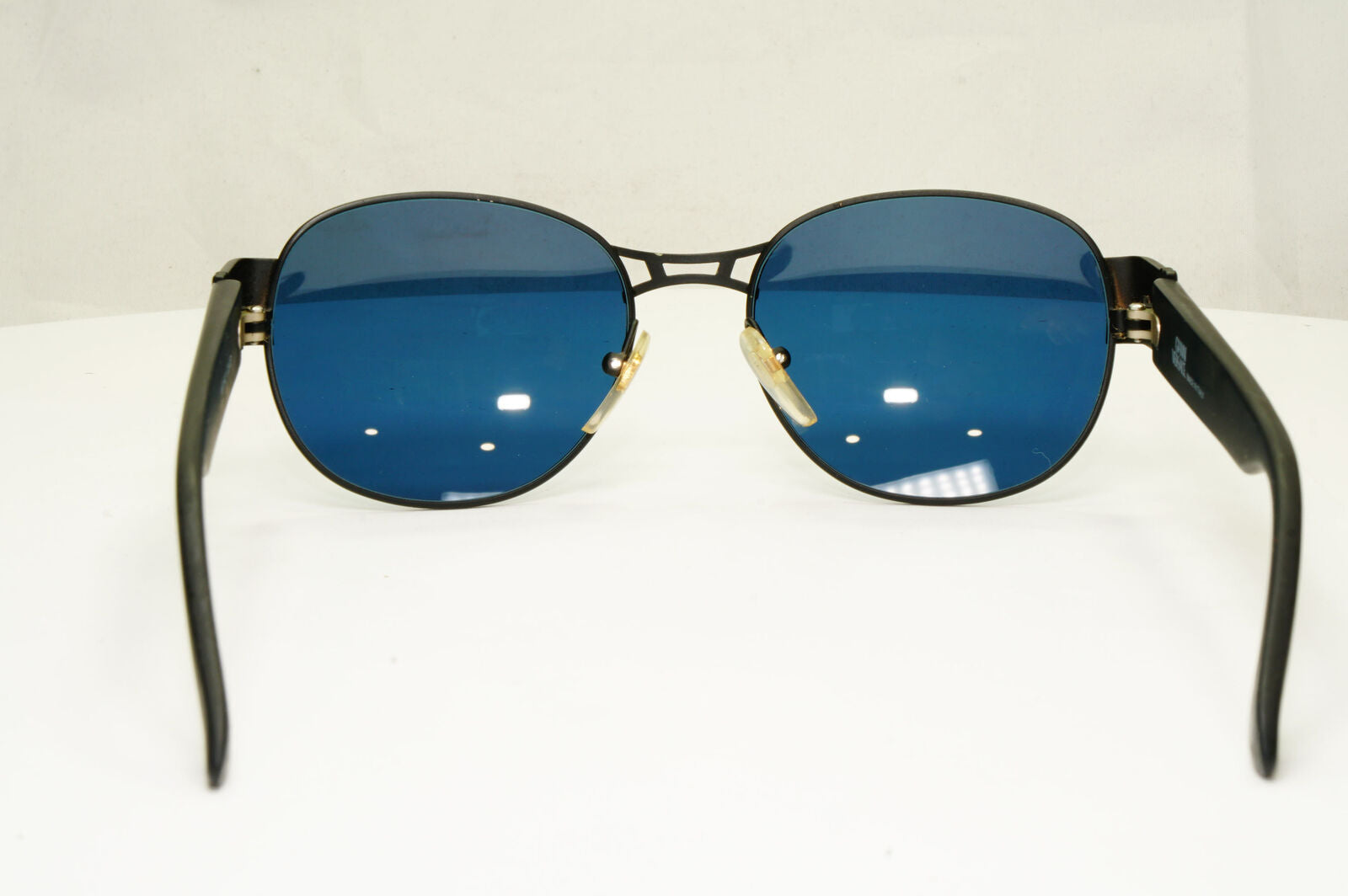 Gianni Versace 1996 Vintage Mens Black Blue Metal Sunglasses MOD S47 COL 028