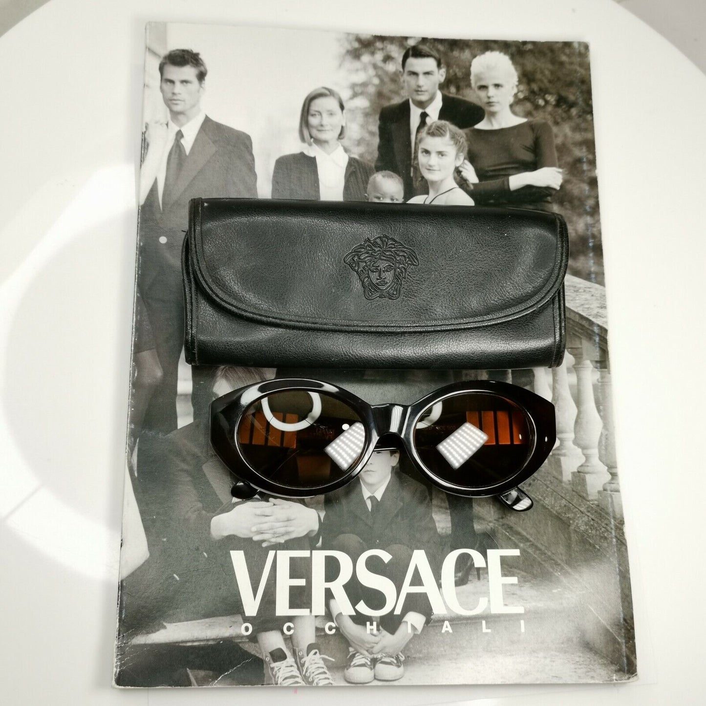 Gianni Versace 1996 Vintage Gold Medusa Sunglasses Biggie MOD 480/B 900 28758