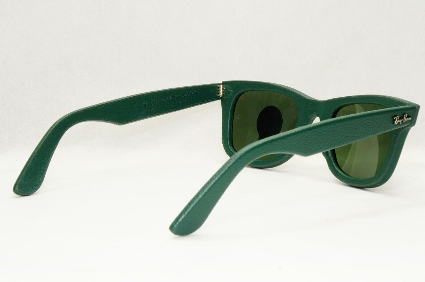 Ray-Ban Sunglasses Leather Wayfarer Year 2013 Rare Dark Green RB 2140-Q-M 1170