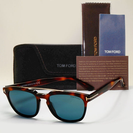 Tom Ford Sunglasses Holt Havana Brown Green Teal Bridge FT0516 TF 516 56N 54mm