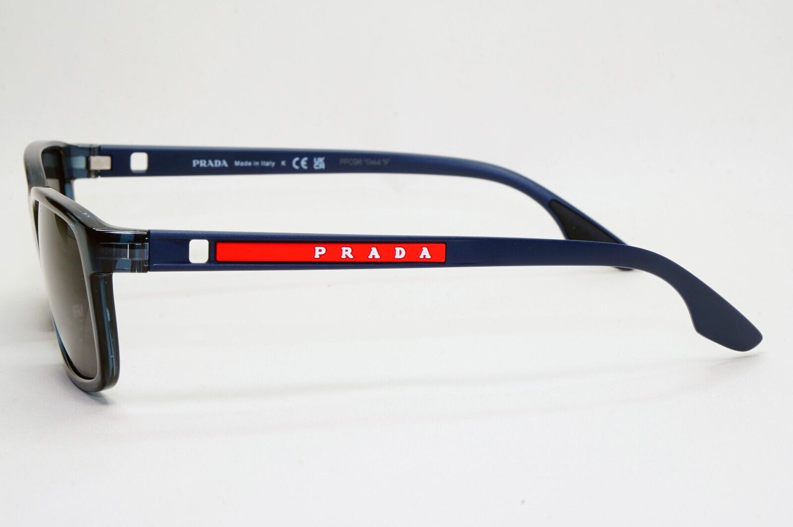 Prada Sunglasses Blue Crystal Black Square PS09OV VPS 09O CZH-1O1 55mm