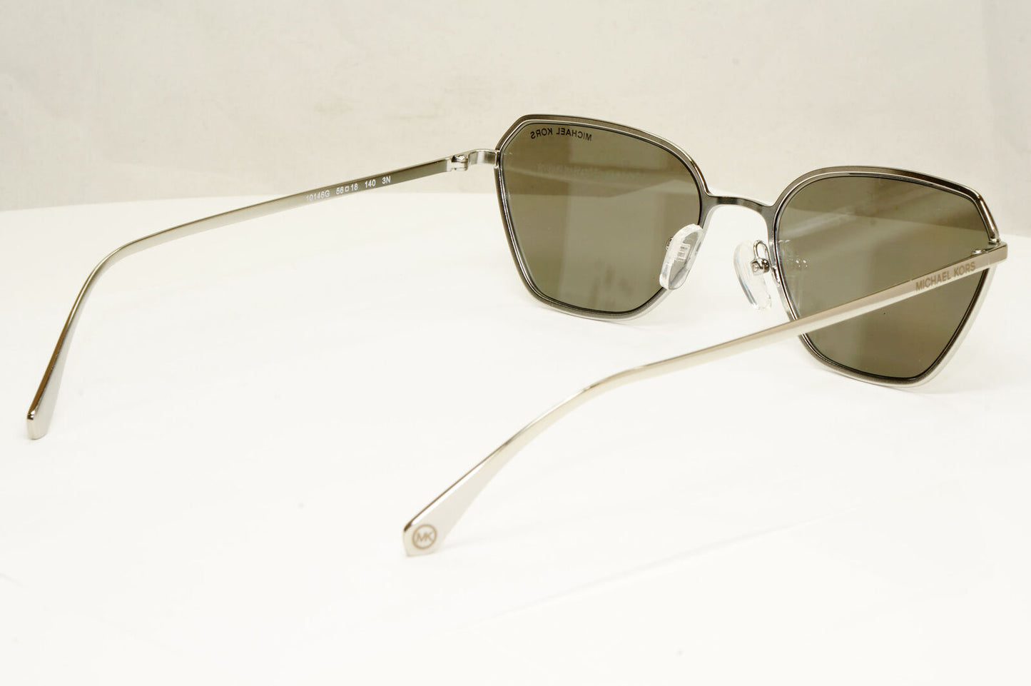 Michael Kors Womens Silver Mirror Metal Square Sunglasses MK 1081 Delphi 10146G