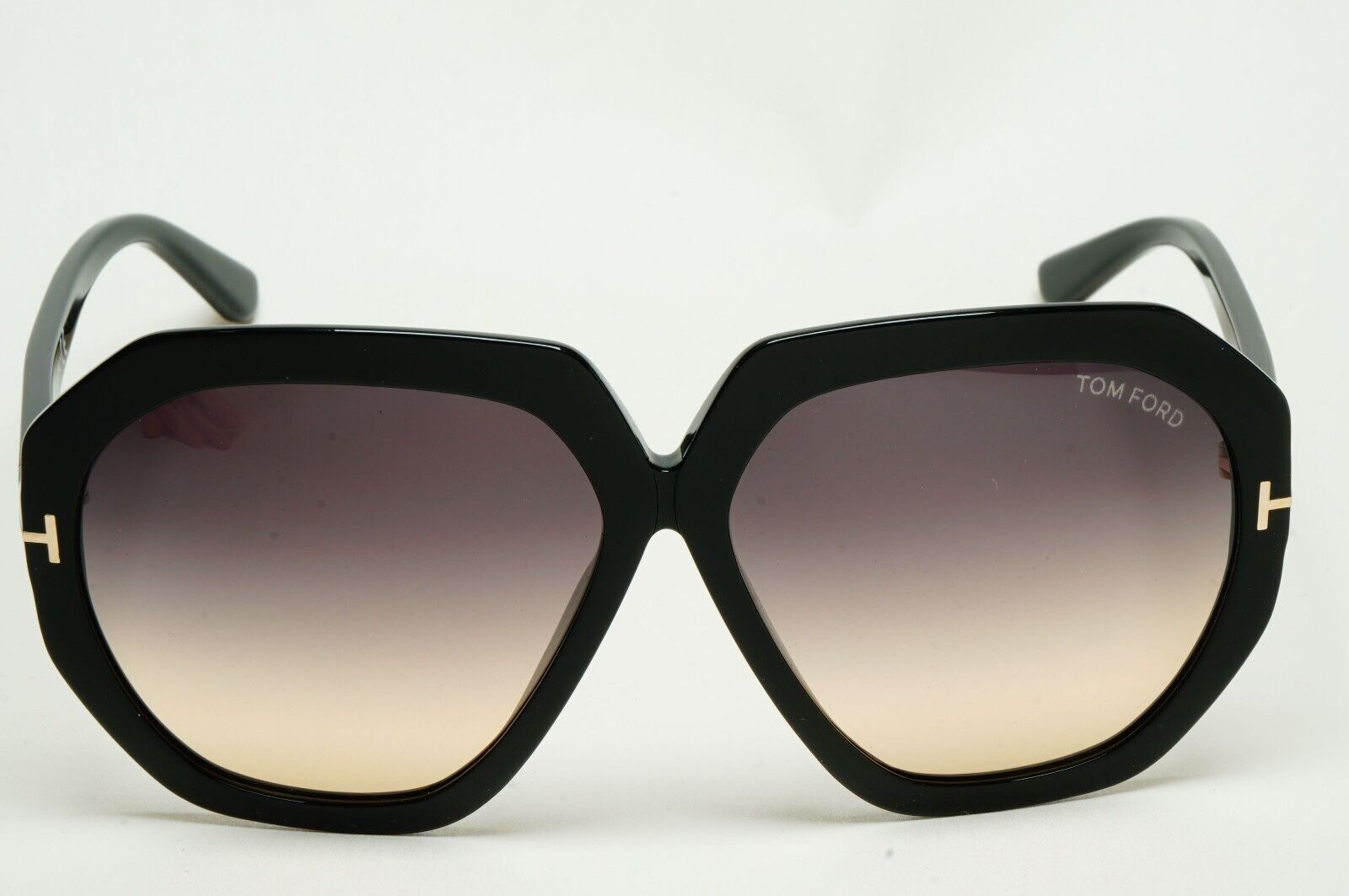 Tom Ford Sunglasses Pippa Black Brown Hexagonal Large Square FT0791 TF 791 01B