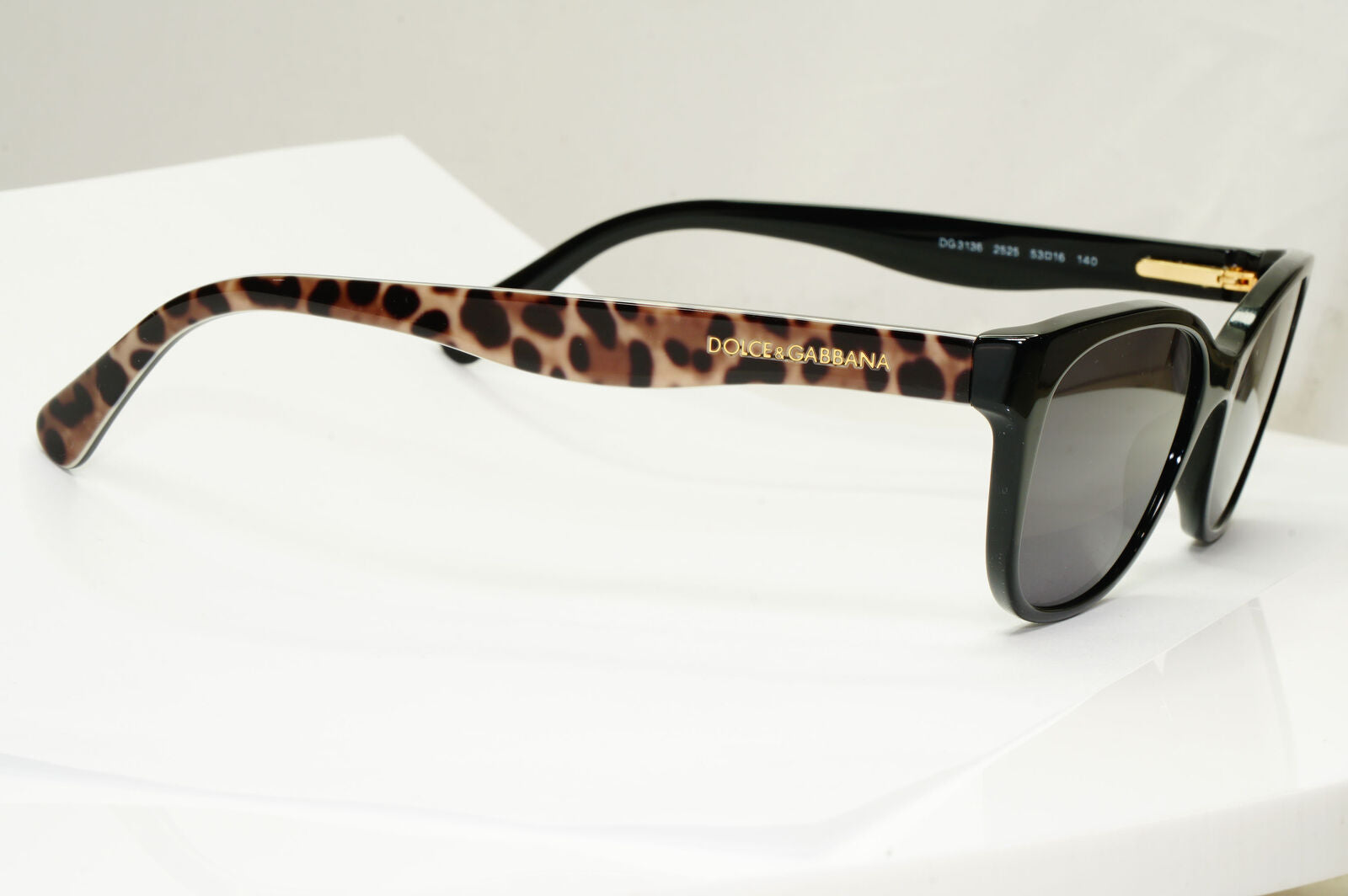 Dolce & Gabbana Leopard Sunglasses Black Brown Animal Print DG 3136 2525 250123