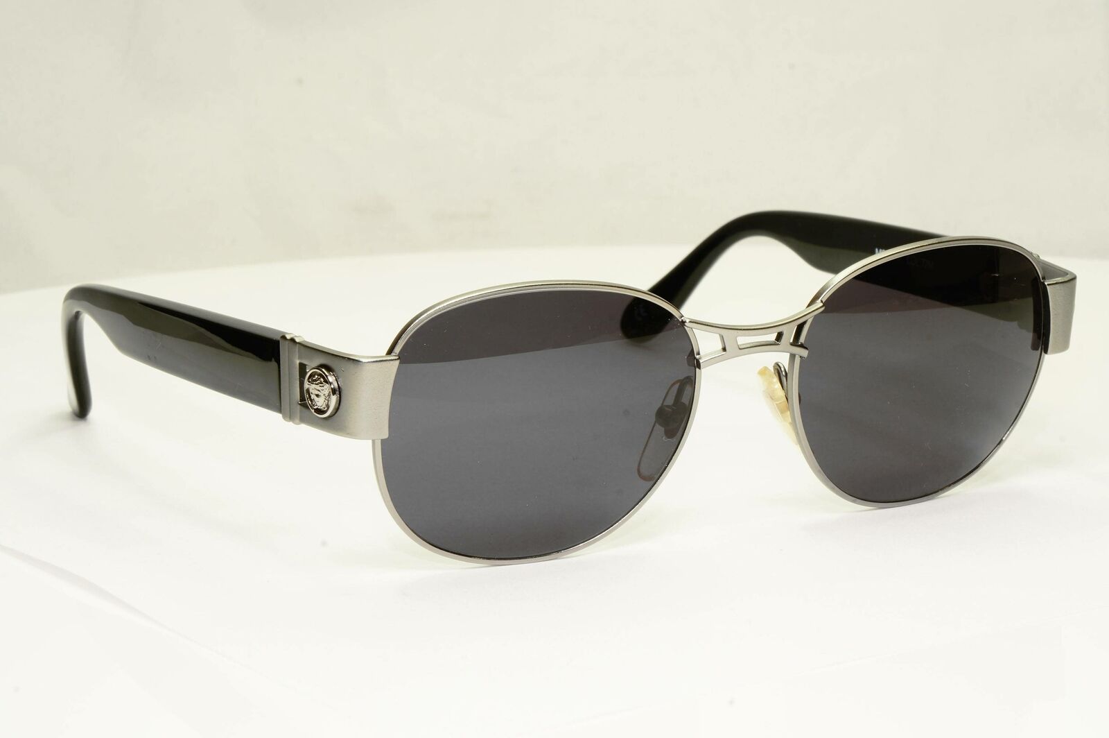 Gianni Versace 1996 Vintage Mens Black Silver Metal Sunglasses MOD S47 COL 77M