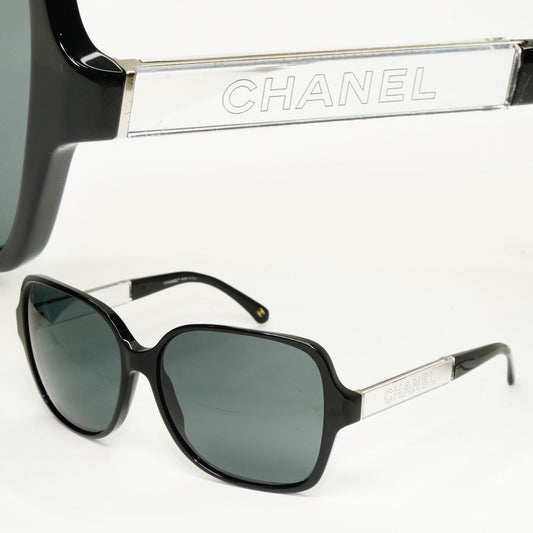 Chanel 2008 Sunglasses Collection Miroir Rare Black Grey 5168 c.501/3F 110123