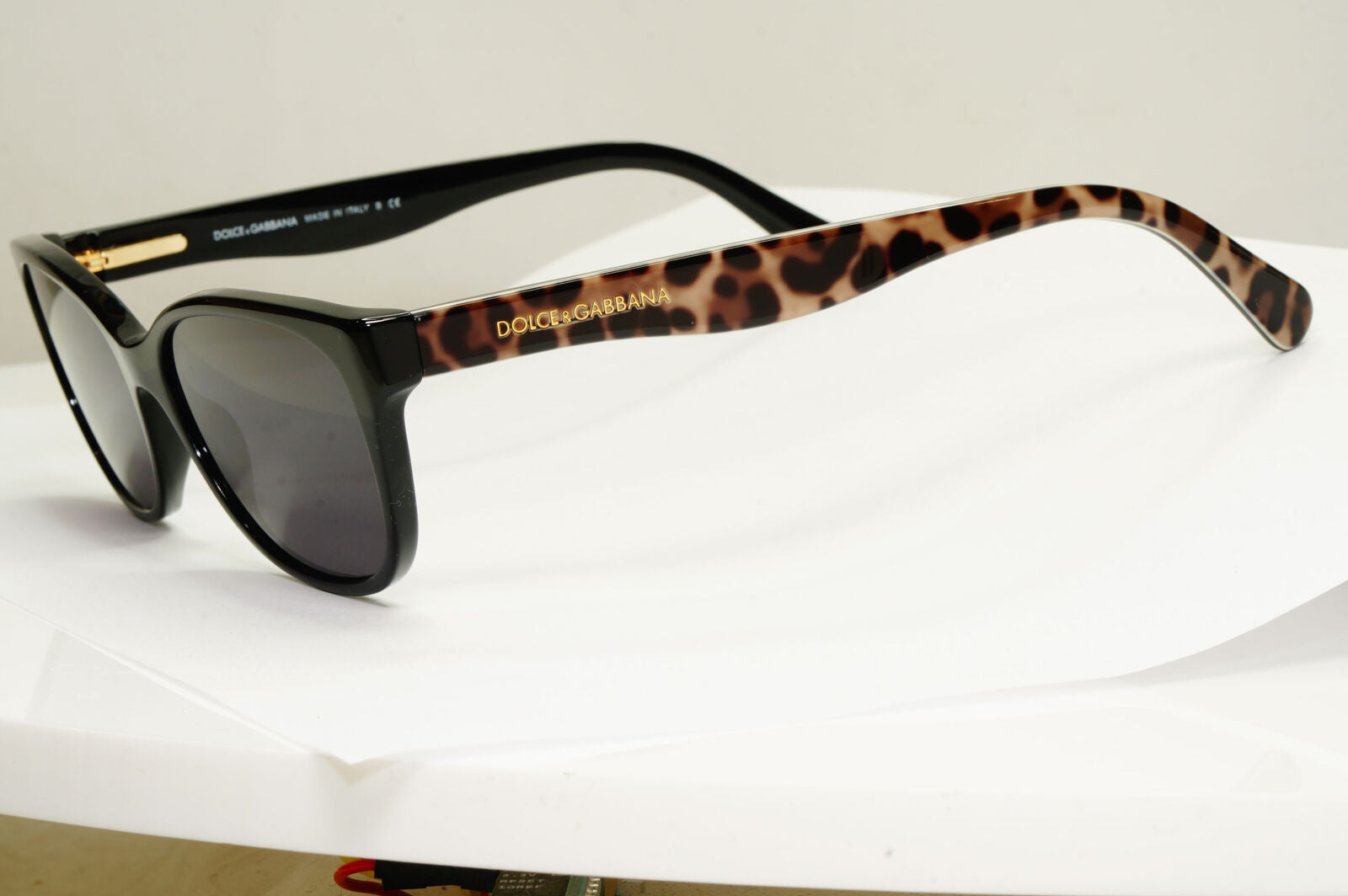 Dolce & Gabbana Leopard Sunglasses Black Brown Animal Print DG 3136 2525 250123