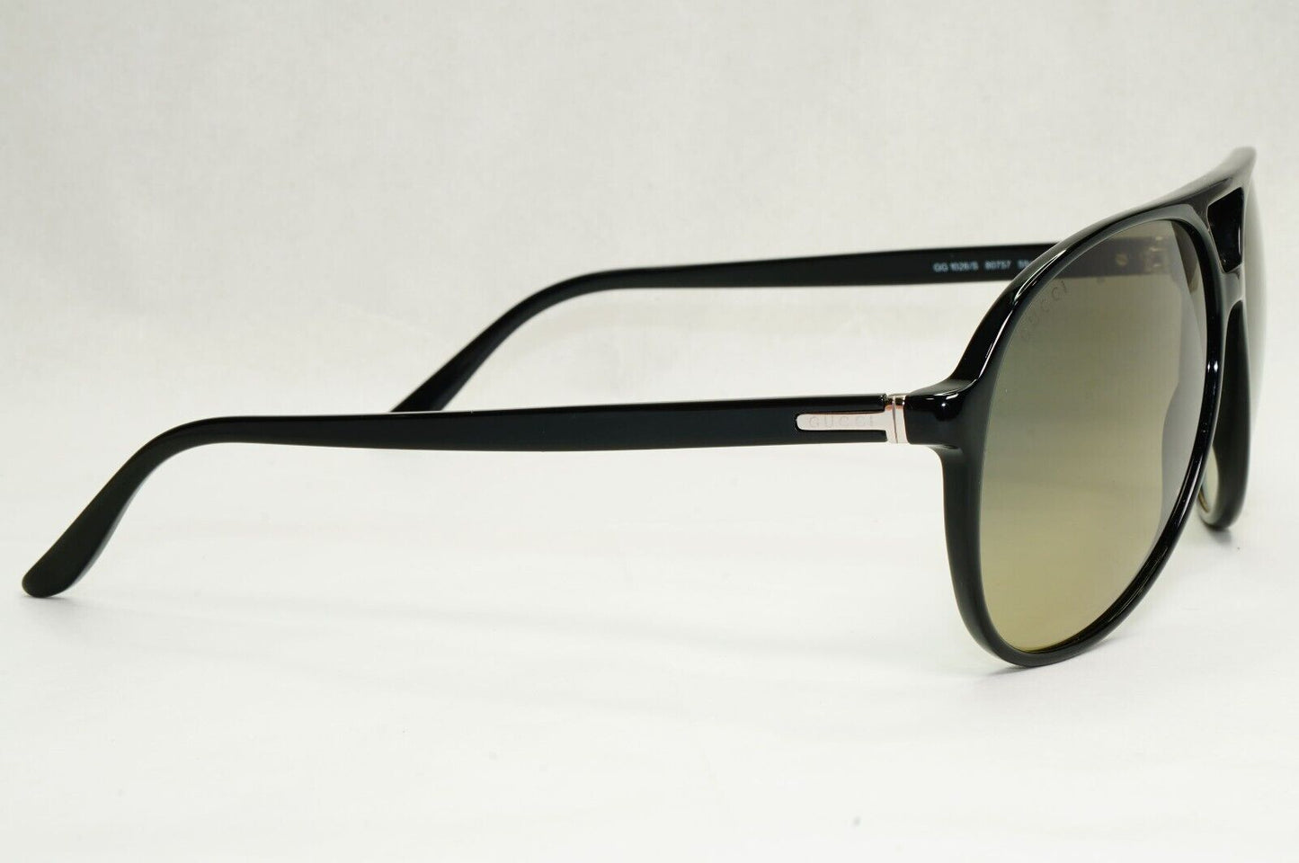 Gucci Sunglasses 2011 Vintage Black Pilot Glass Lens GG 1026/S 80757 59mm 180324