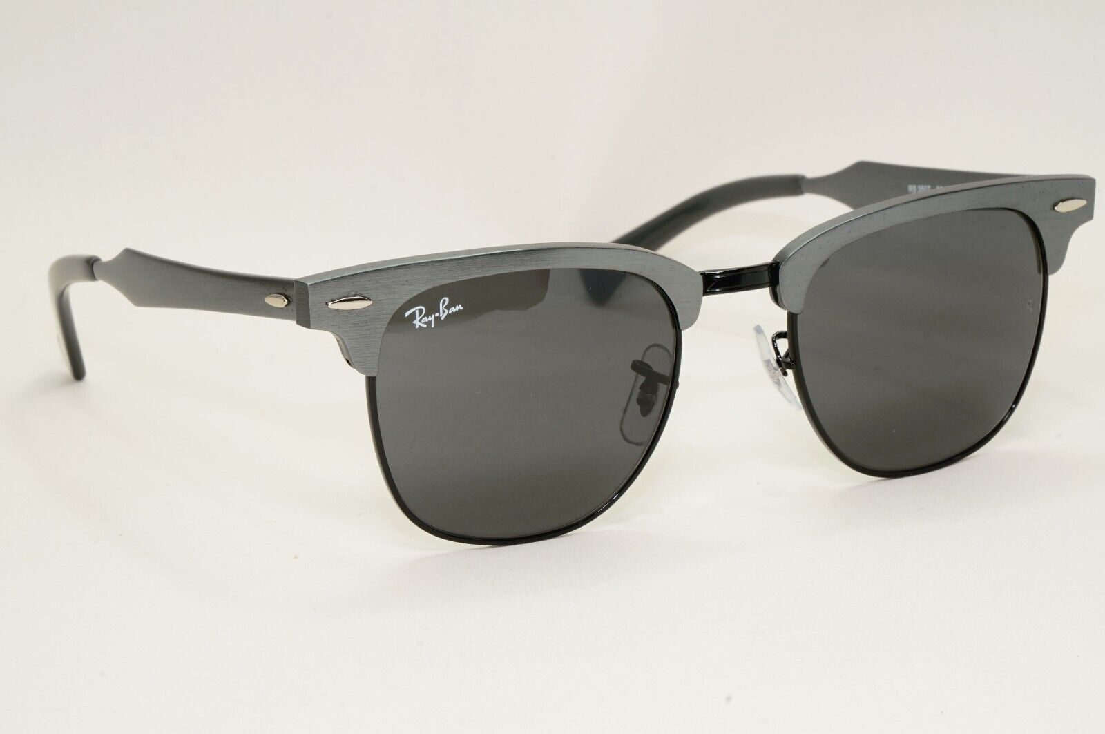 Ray-Ban Sunglasses Clubmaster Aluminum Metal Grey Black RB 3507 9247/B1 51mm