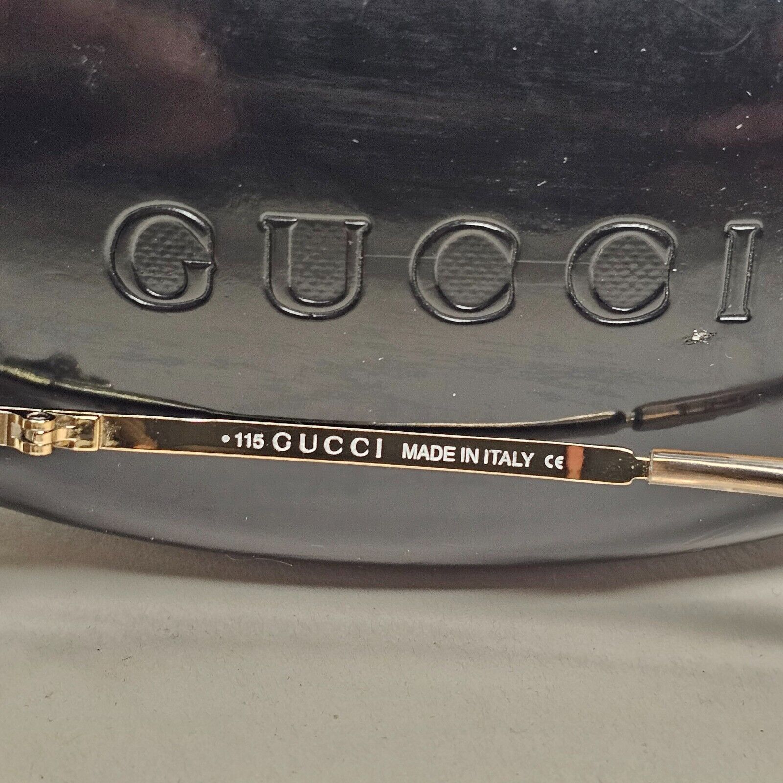 Gucci Sunglasses 1997 Vintage Wrap Gold Bronze Honey Brown GG 1423/S 438 011124