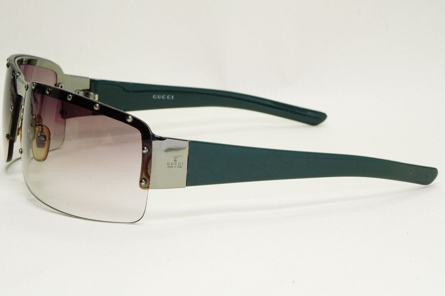 Gucci Sunglasses 2004 Vintage Monogram Green Brown Unisex GG 1823/S BLGZR 151024