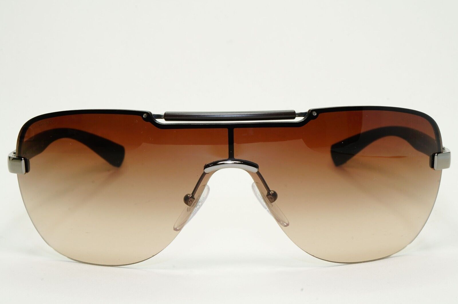 Prada Sunglasses 2007 Vintage Rare Brown  Shield PS52NS SPS 52N 5AV-6S1 050824