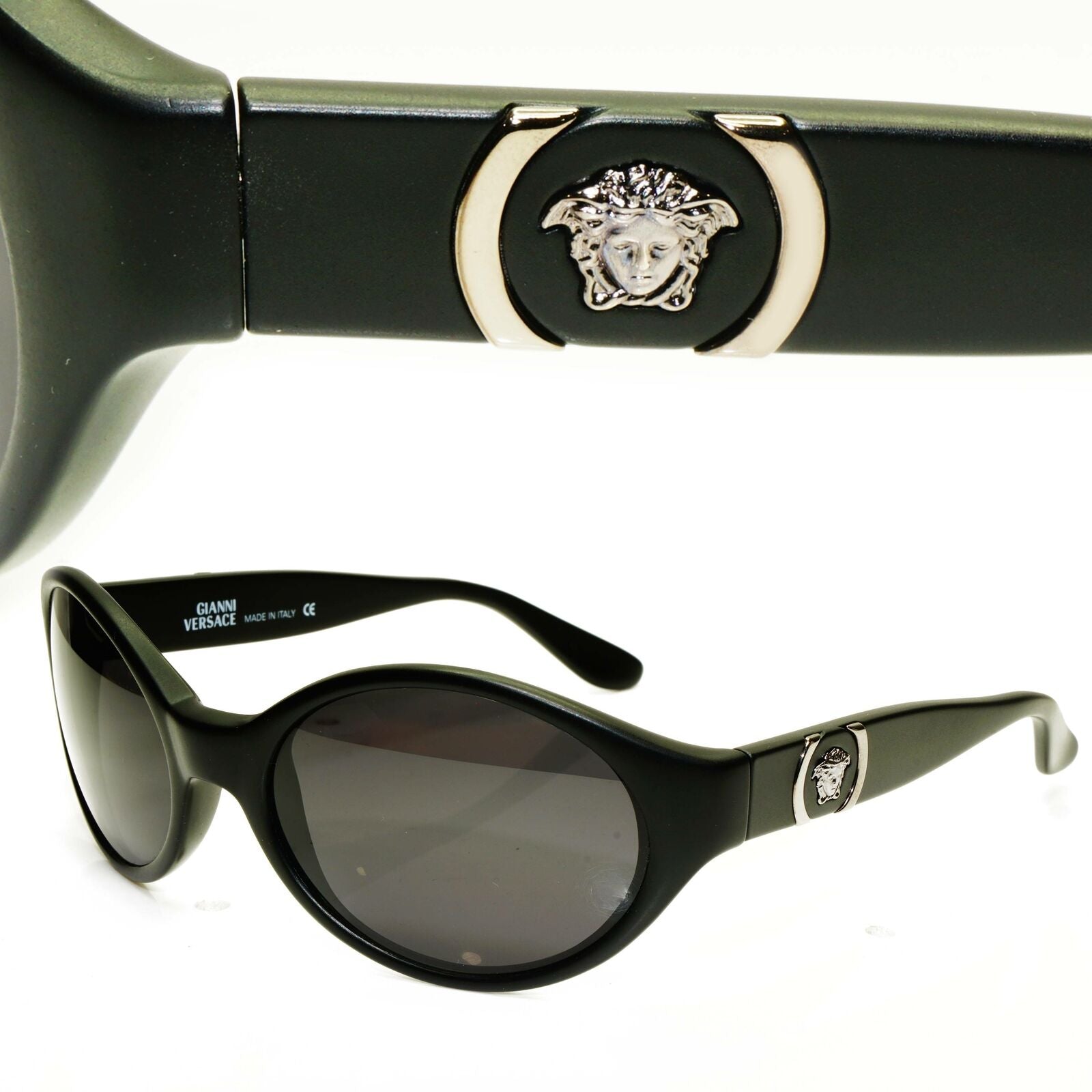 Gianni Versace 1996 Womens Vintage Black Medusa Sunglasses MOD 250 COL 703