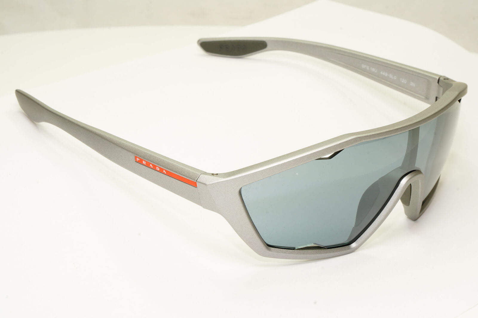 Prada Shield Visor Grey Sunglasses Sailing Cycling Ski PS 16US SPS 16U 449-5L0