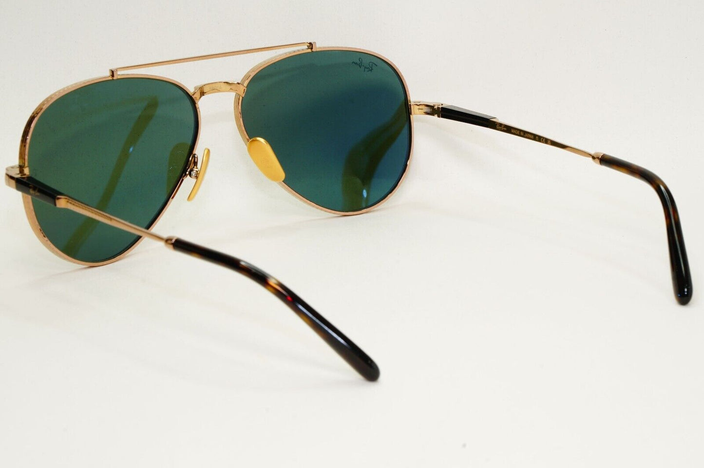 Ray-Ban Sunglasses Aviator II Titanium Metal Gold Green RB 8225 3138/52 58mm