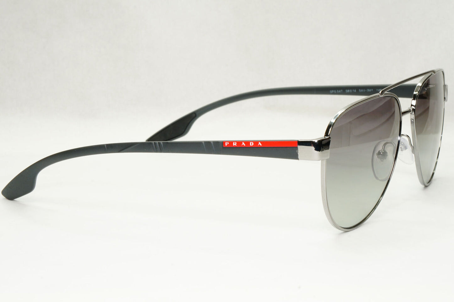 Prada Sunglasses Grey Gunmetal Gradient Metal Pilot PS54TS SPS 54T 5AV-3M1