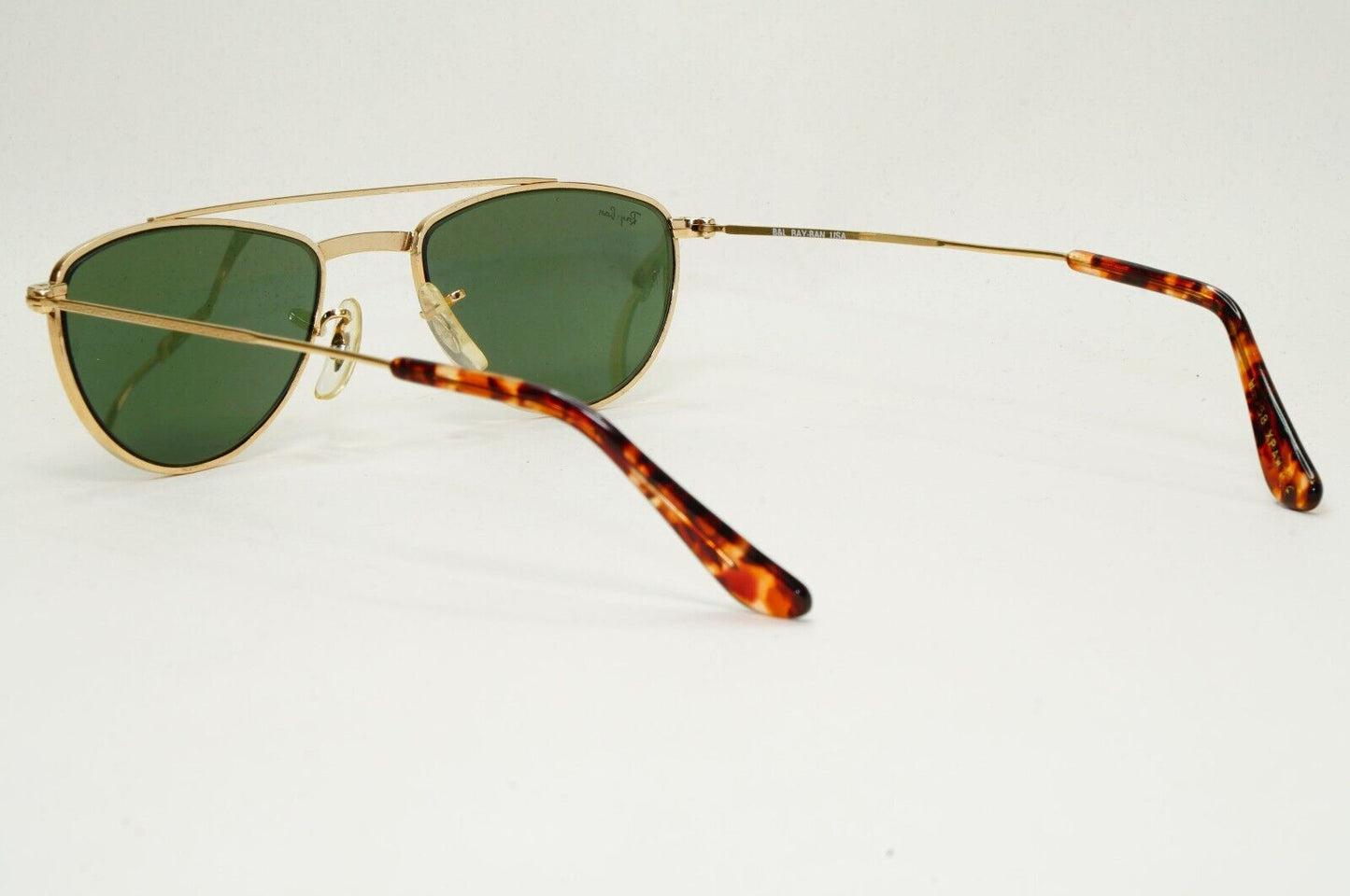 Ray-Ban Sunglasses 1996 Vintage Retro Aviator Gold Green G15 W1758 Arista 021124