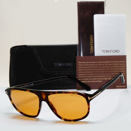 Tom Ford Sunglasses Prescott Brown Tortoiseshell Square FT1027 TF 1027 52E