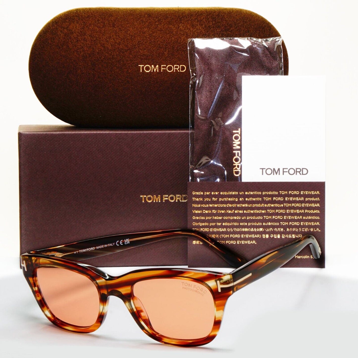 Tom Ford Sunglasses Snowdon Photochromic Brown James Bond FT0237 TF 237 53E 52mm