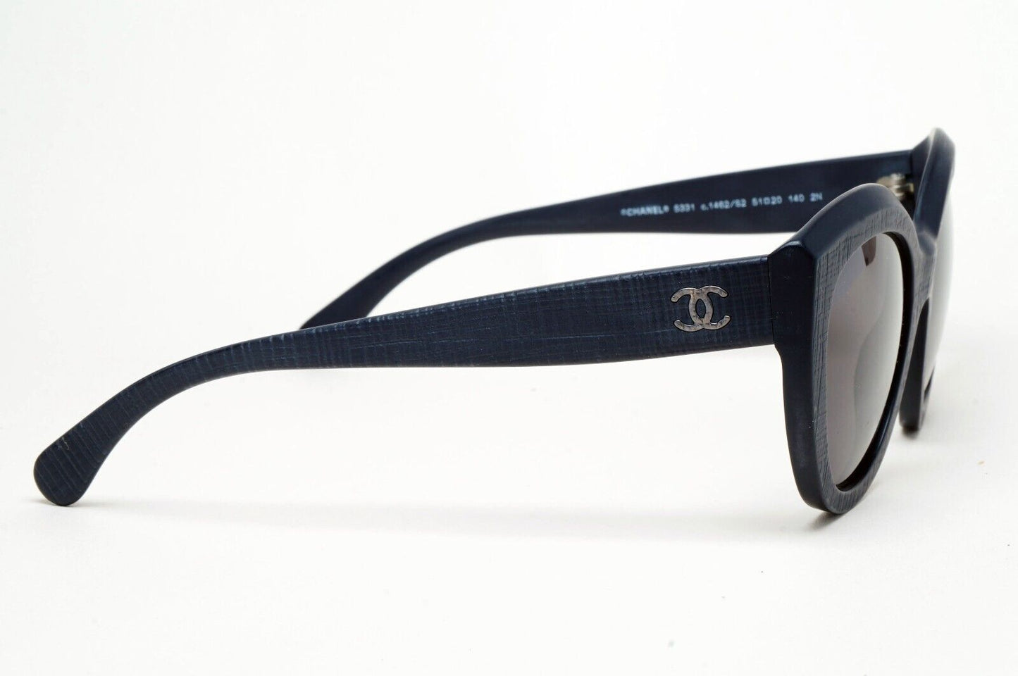 Chanel Sunglasses Dark Blue Black Tweed Pattern 5331 c.1462/S2 51mm 241124