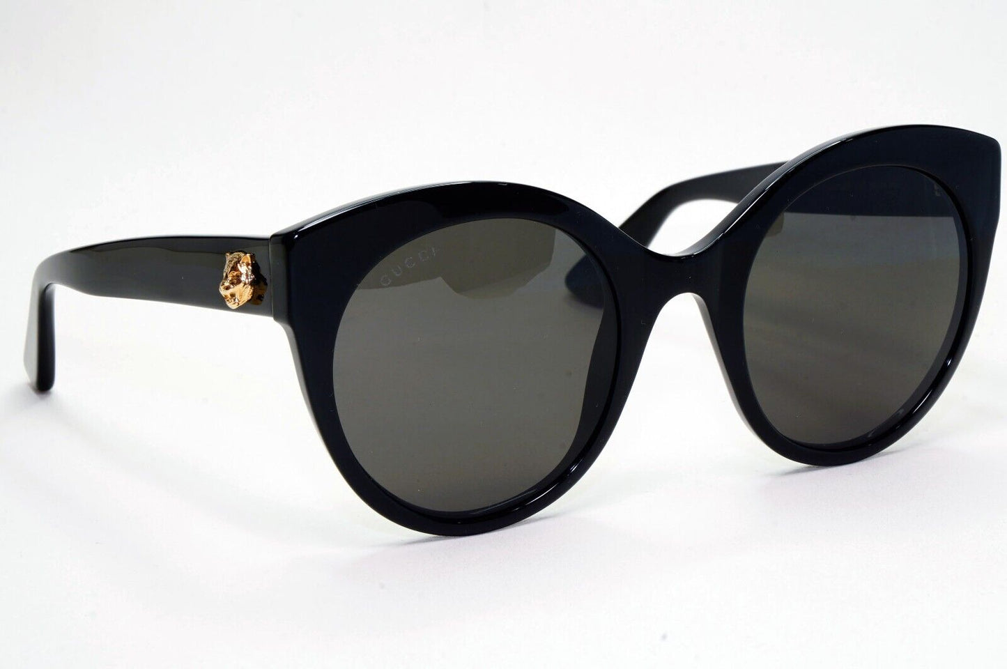 Gucci Sunglasses 2017 Black Gold Tiger Oversized GG 0028S 001 52mm 050824