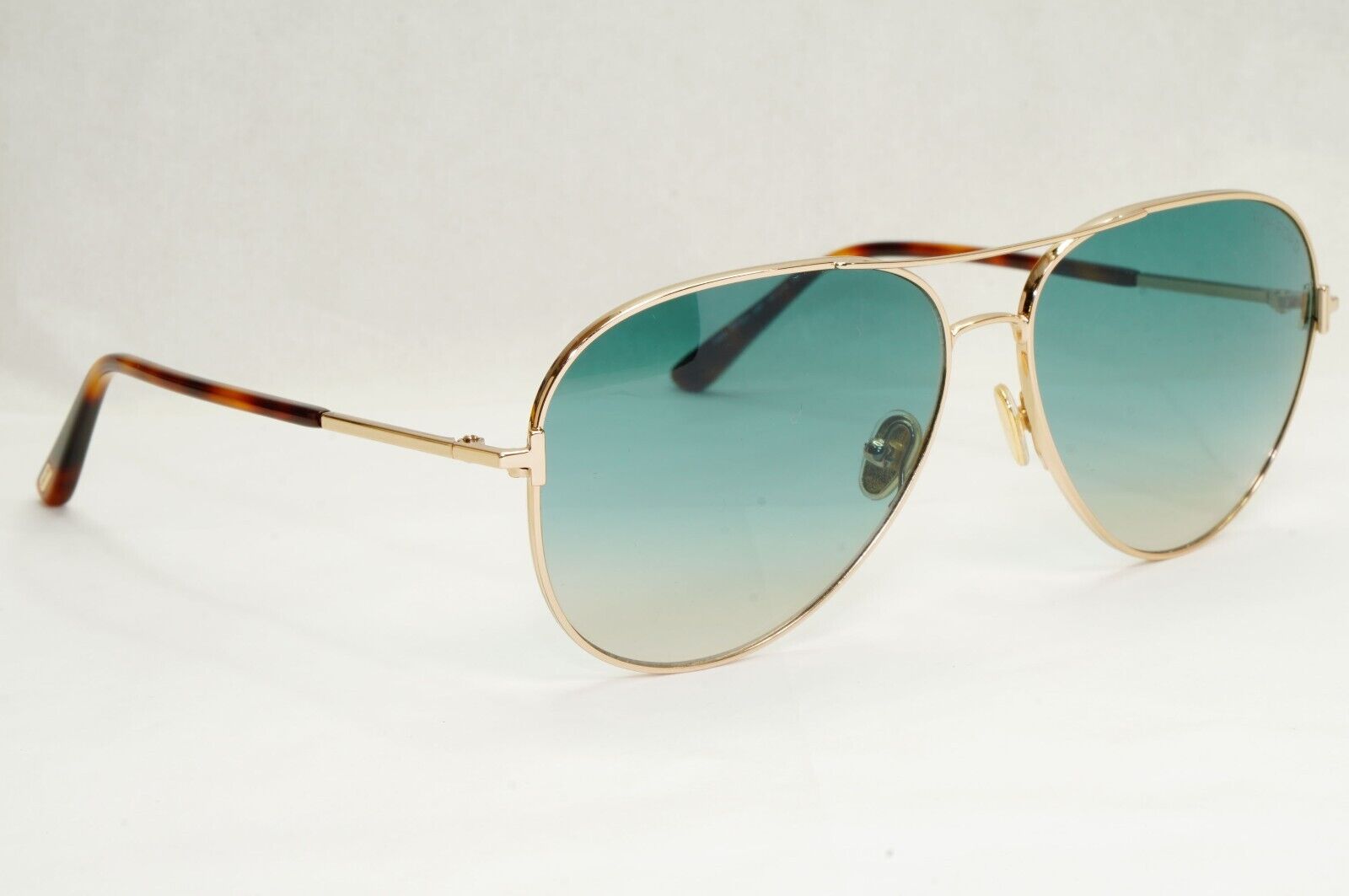 Tom Ford Sunglasses Clark Gold Pilot Blue Green Gradient FT0823 TF 823 28P [A]