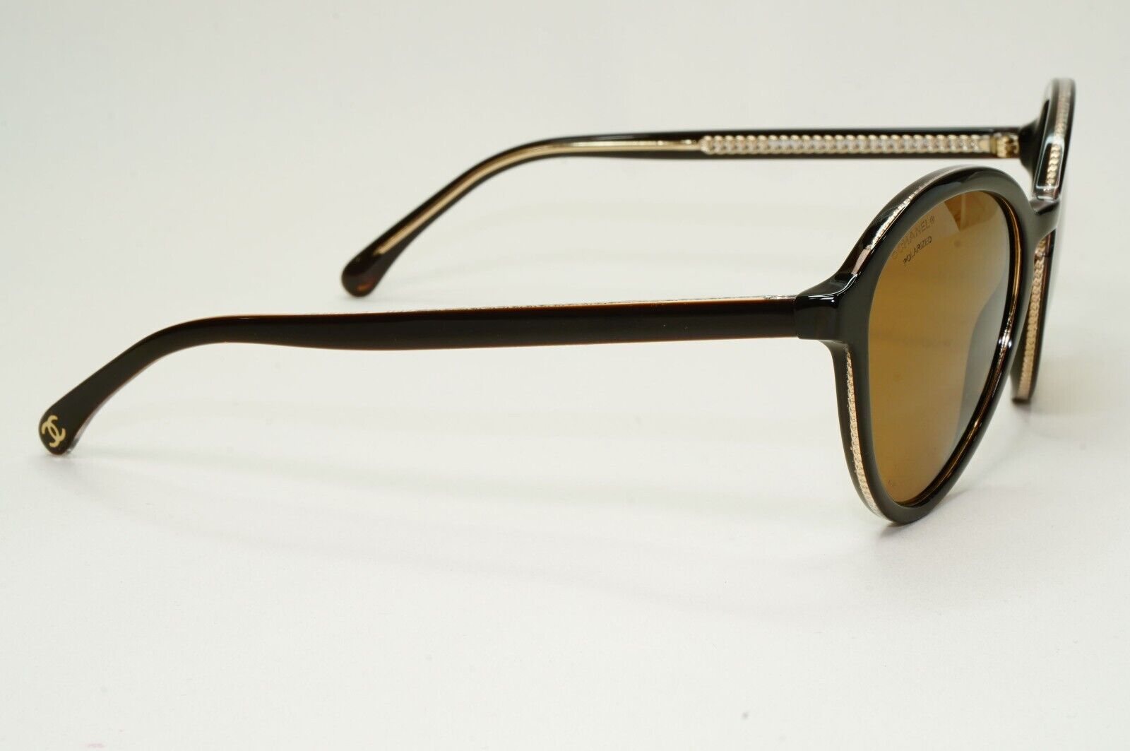 Chanel Sunglasses Polarised Brown Chain Gold 5403 c.1460/83 55mm