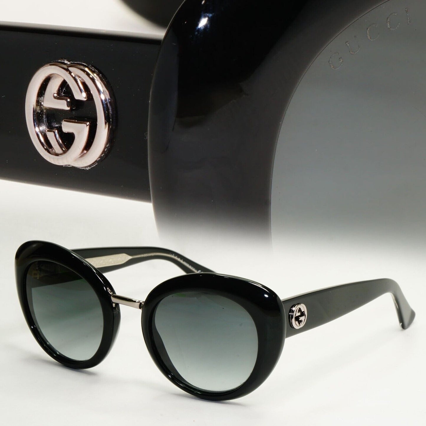 Gucci Sunglasses 2016 Black Grey Gradient Square GG 3808/S Y6C9O 51mm 270324