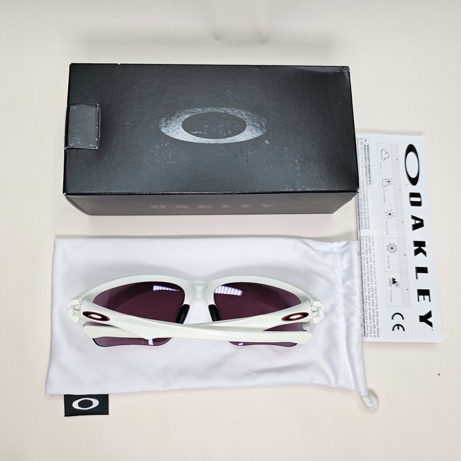 Oakley Sunglasses OO 9363 White Matte Violet Prizm Road Mirror Flak Beta 05 64mm