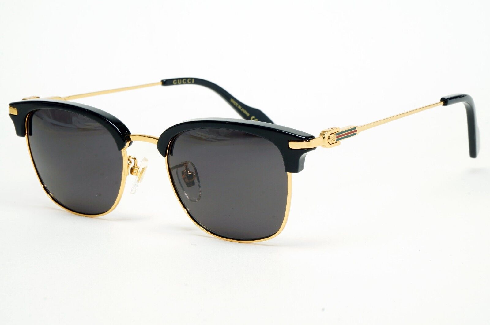 Gucci Sunglasses Titanium Japan Gold Black Square Metal GG1606OK 002 52mm