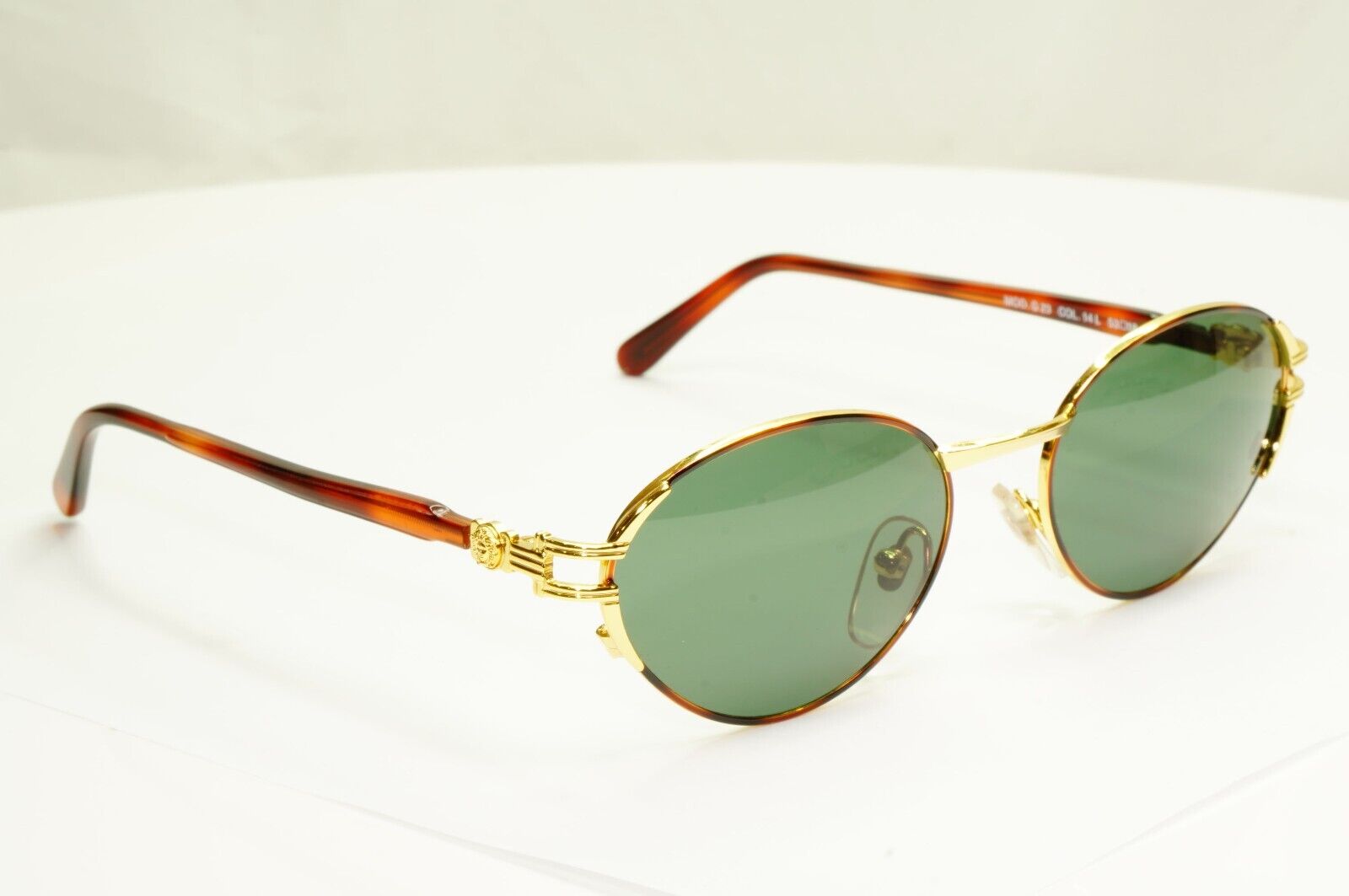 Gianni Versace 1995 Vintage Sunglasses Gold Medusa Green Brown MOD G23 COL 03L B