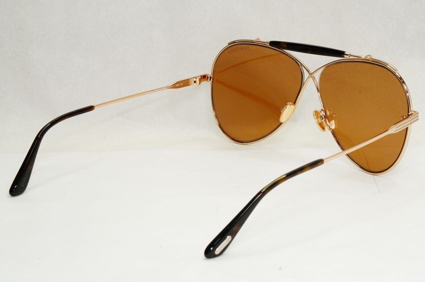 Tom Ford Sunglasses Holden Pilot Gold Brown Metal FT0818 TF 818 28E 60mm