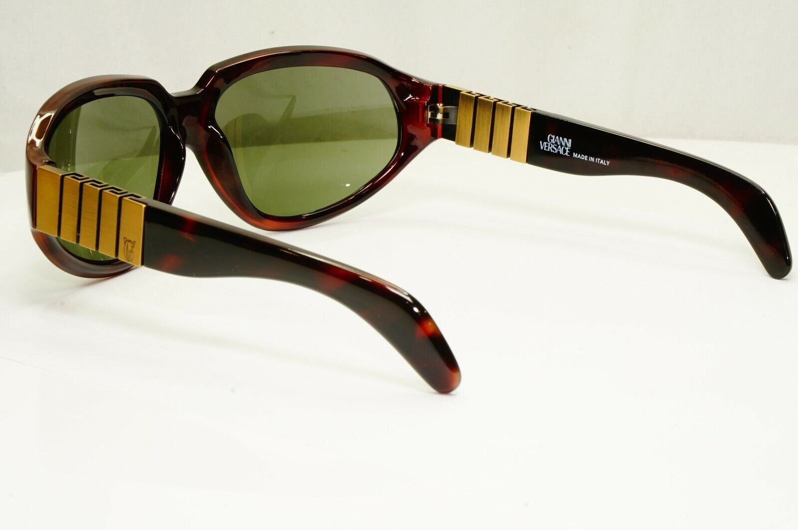 Gianni Versace 1996 Mens Vintage Brown Square Sunglasses Meander MOD 530 COL 900