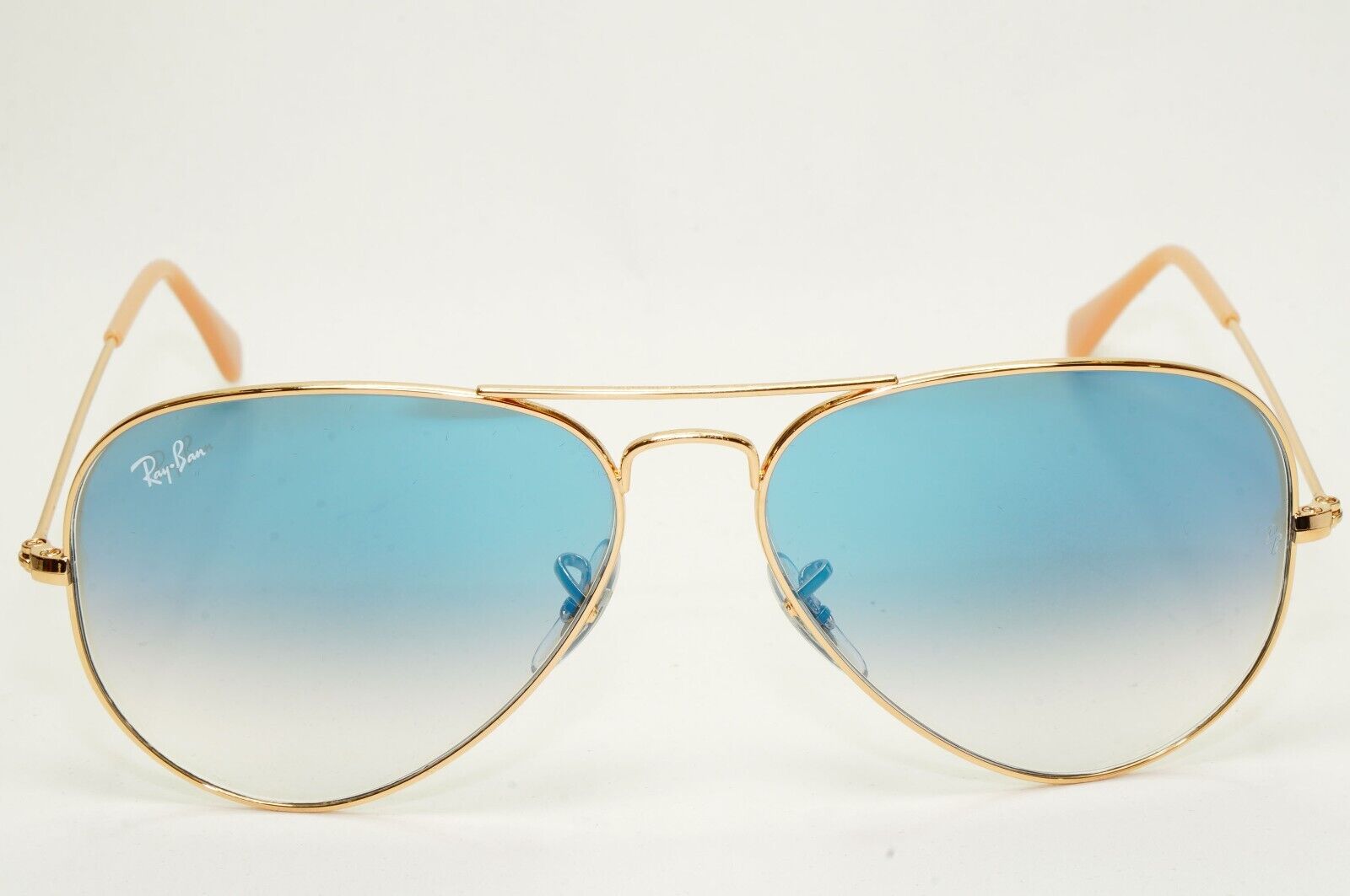 Ray-Ban Sunglasses Aviator Gold Blue Gradient Pilot RB 3025 001/3F 58mm