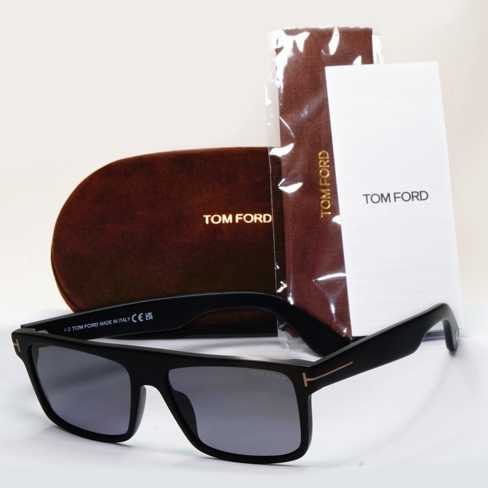 Tom Ford Sunglasses Black Polarised Matte Philippe-02 FT0999-N TF 999-N 02D 58mm