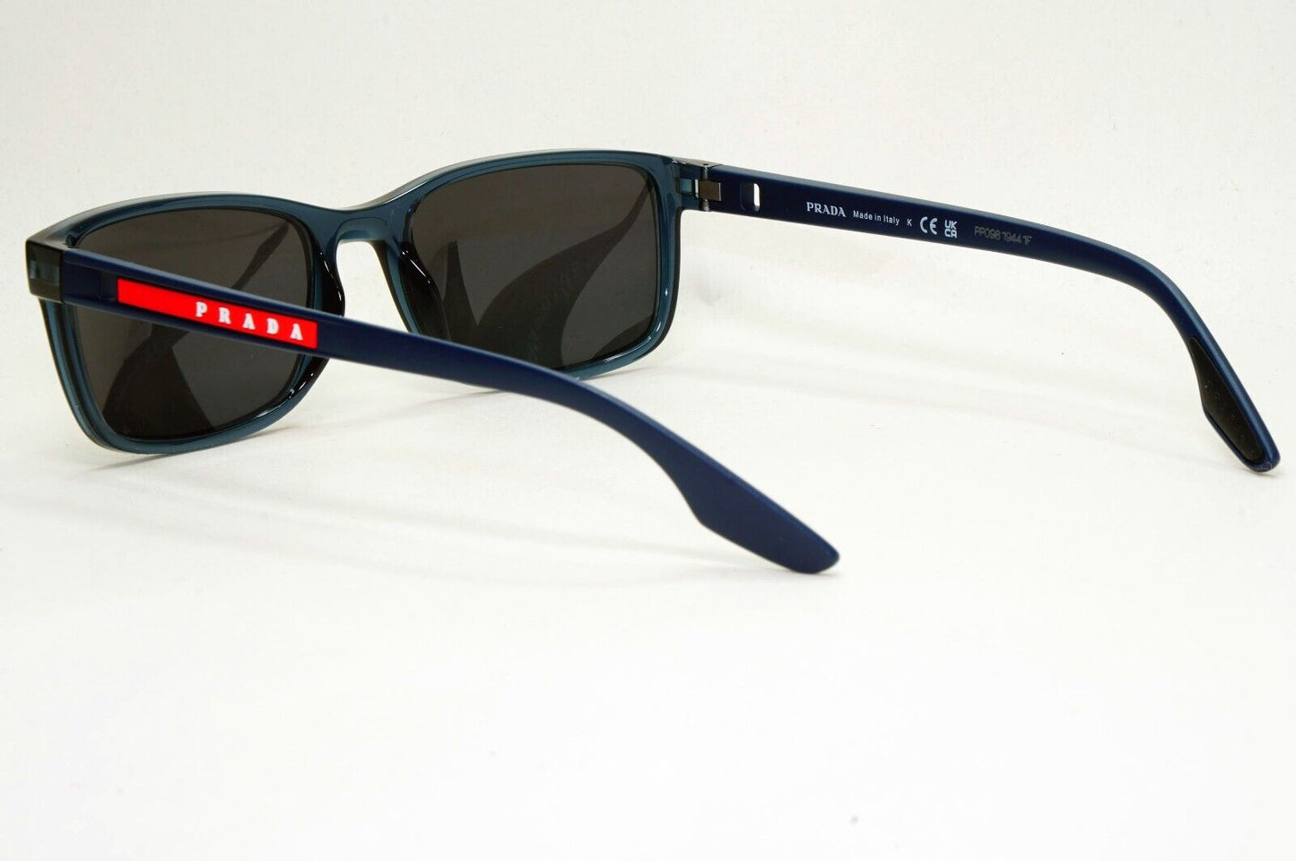 Prada Sunglasses Blue Crystal Black Square PS09OV VPS 09O CZH-1O1 55mm