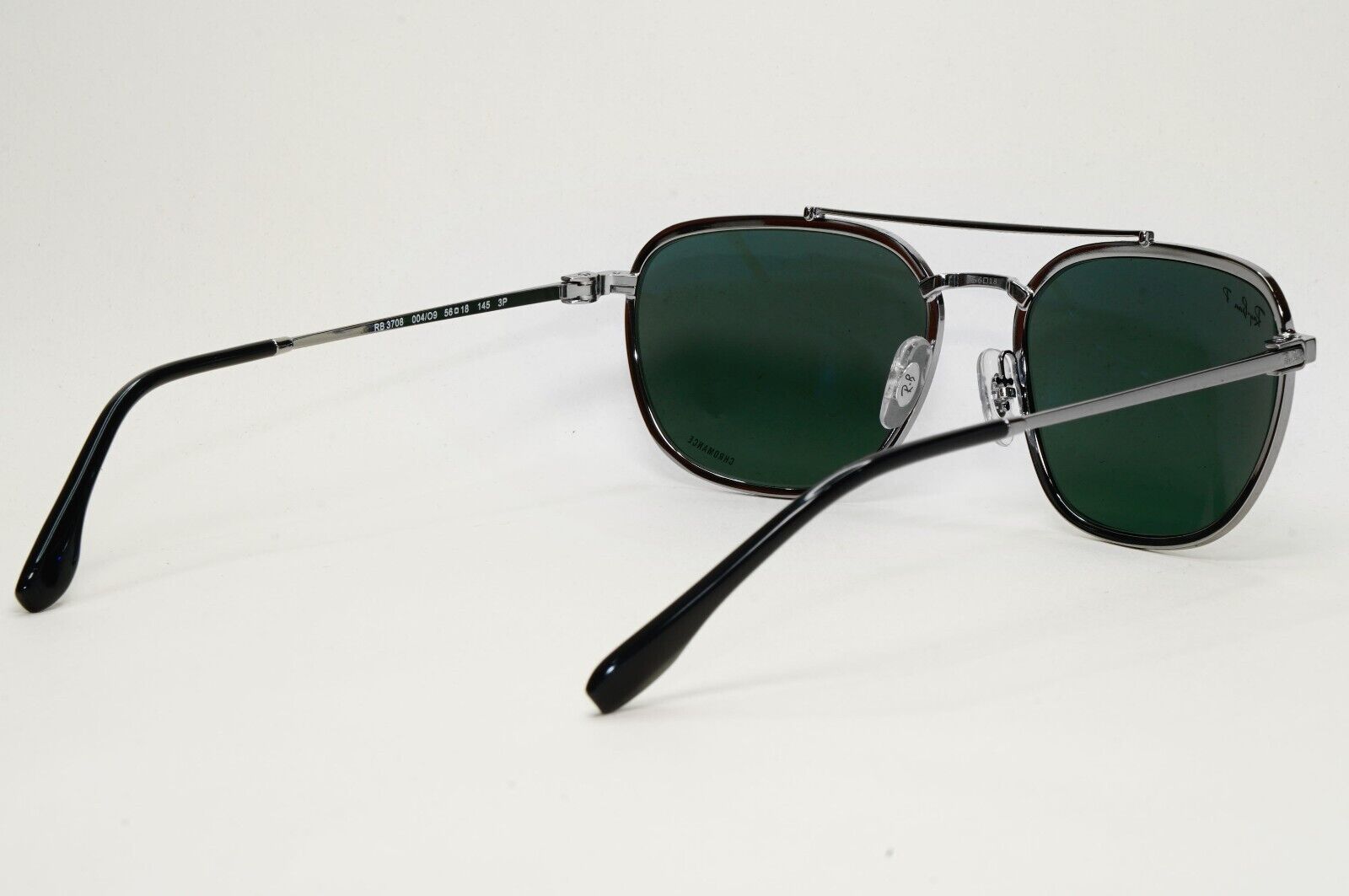 Ray-Ban Sunglasses Chromance Polarised Gunmetal Grey Green RB 3708 004/O9