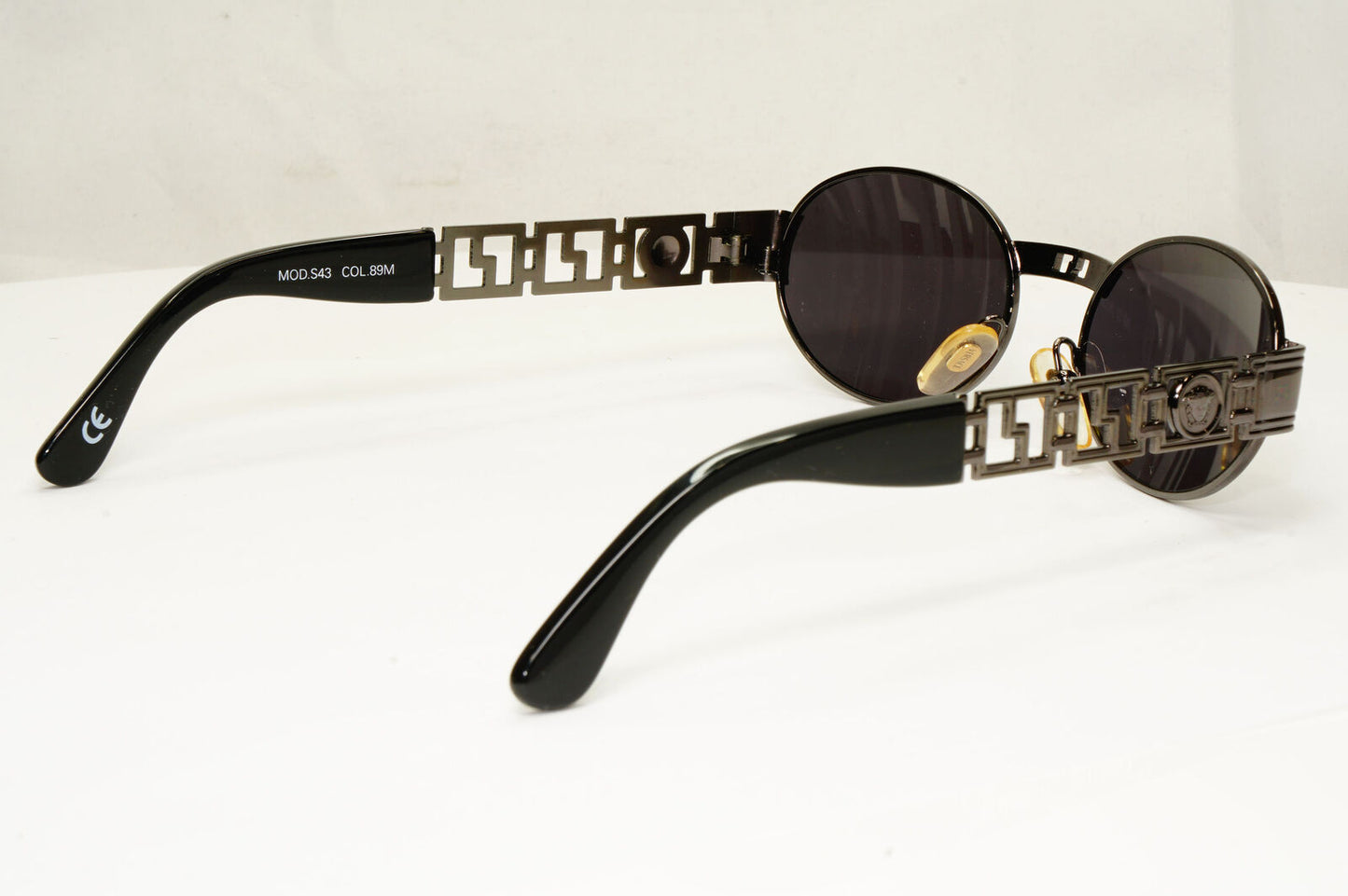 Gianni Versace 1996 Vintage Gunmetal Medusa Metal Sunglasses MOD S43 COL 89M