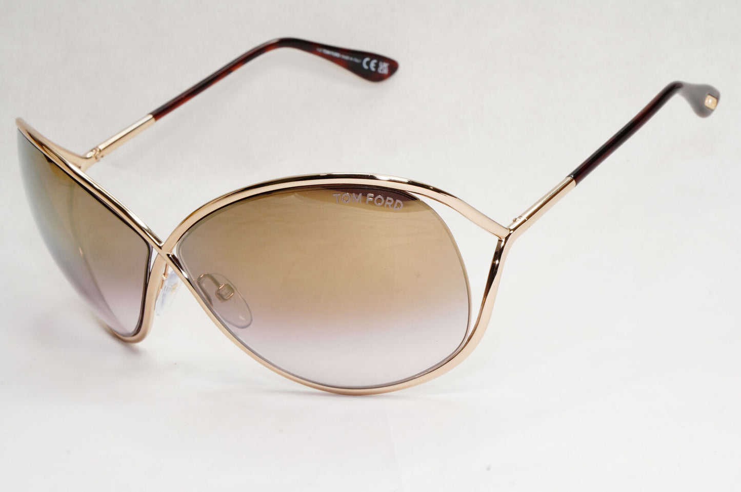 Tom Ford Sunglasses Miranda Gold Brown Mirrored Metal FT0130 TF 130 28G