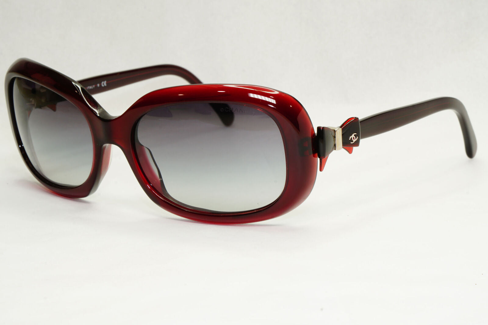 Chanel Sunglasses Bow Burgundy Dark Red Grey Gradient 5170 c.539/3C 050124