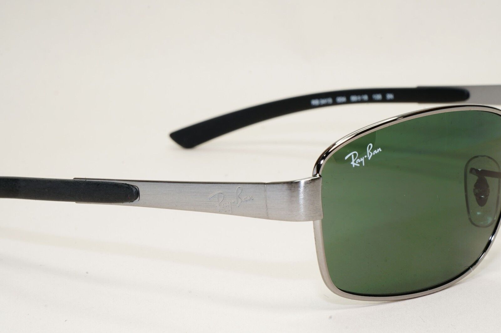 Ray-Ban Sunglasses 2011 Vintage Gunmetal Grey G15 Green RB 3413 004 59mm