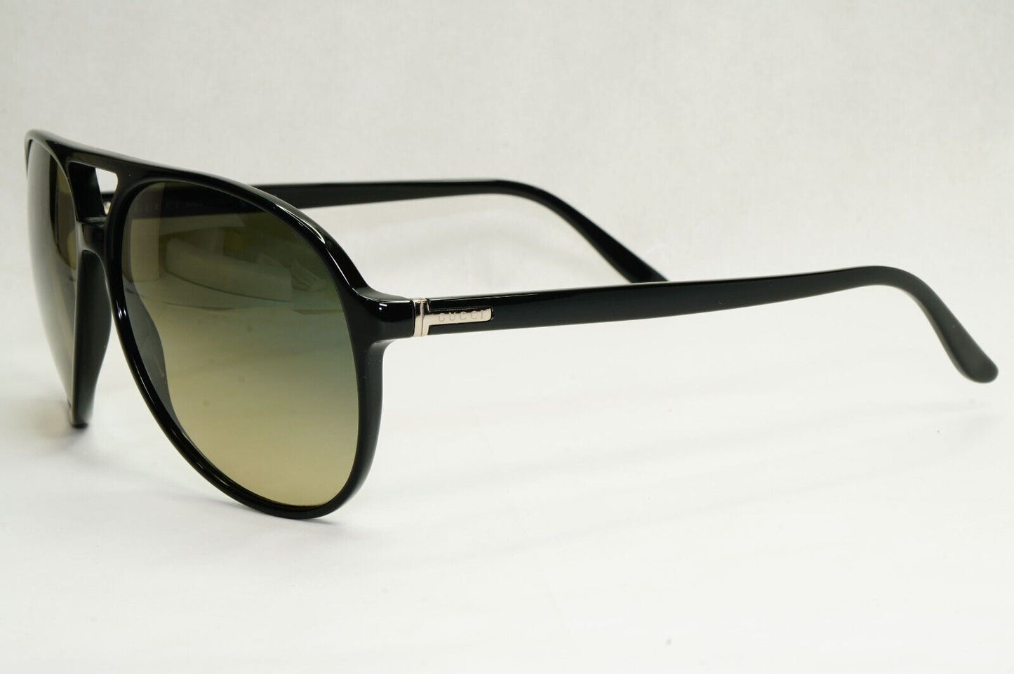 Gucci Sunglasses 2011 Vintage Black Pilot Glass Lens GG 1026/S 80757 59mm 180324