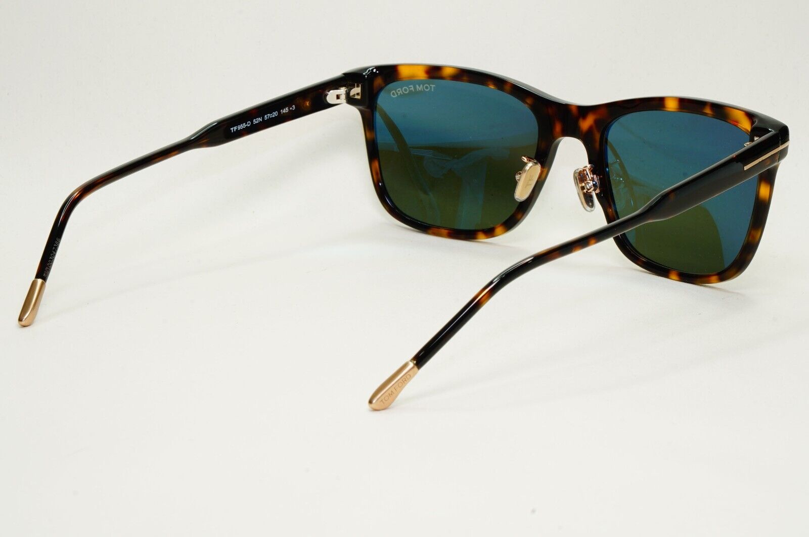 Tom Ford Sunglasses Brown Havana Tortoise Green Square FT0955-D TF 955-D 52N