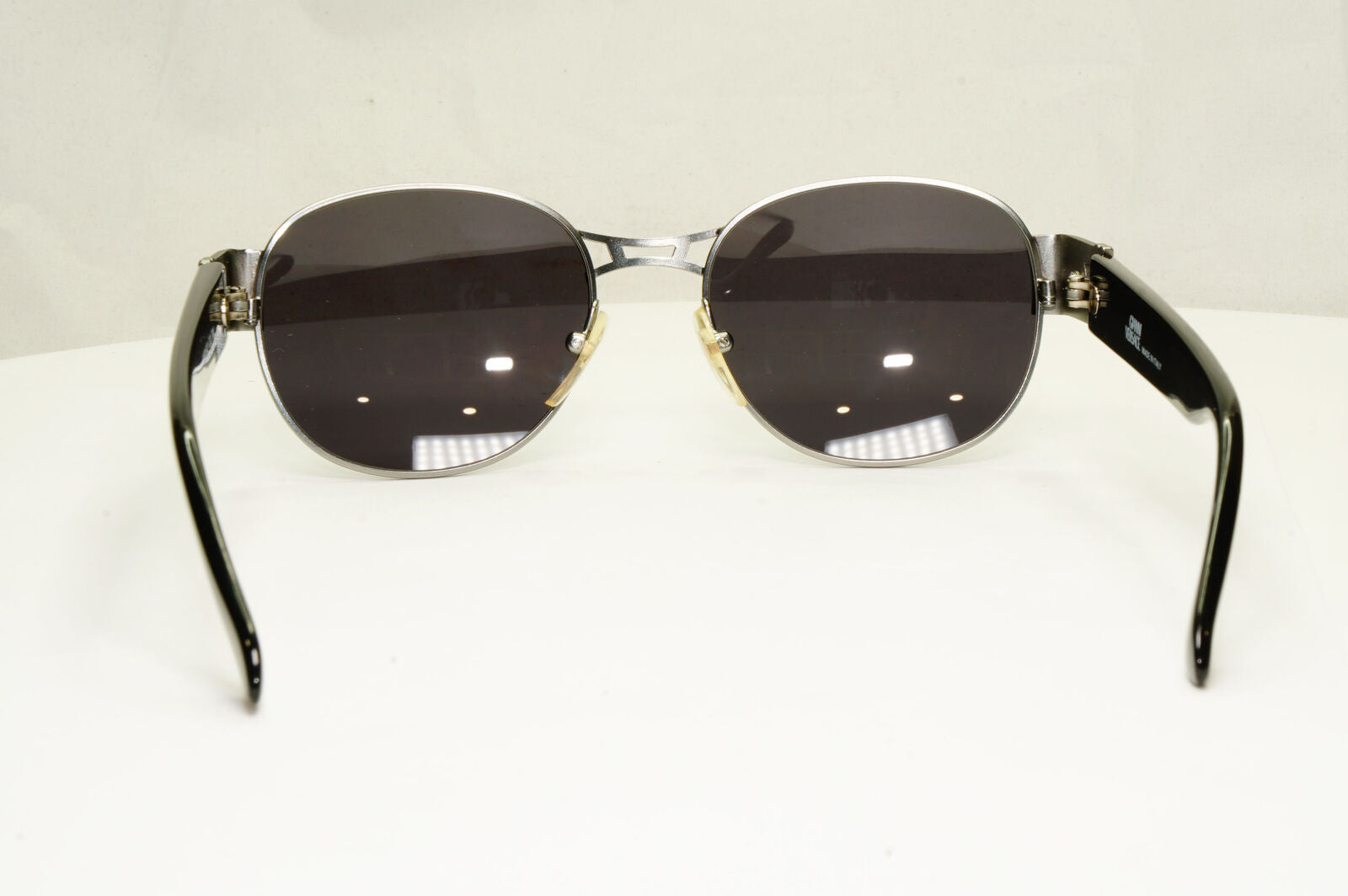 Gianni Versace 1996 Vintage Mens Black Silver Metal Sunglasses MOD S47 COL 77M