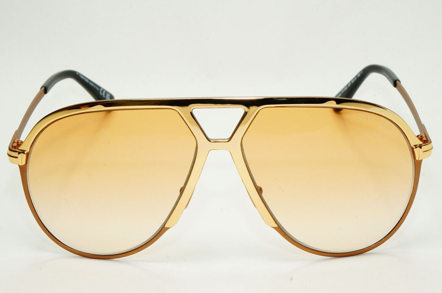 Tom Ford Sunglasses Xavier Gold Brown Yellow Large Pilot TF 1060 FT1060 30F 64mm