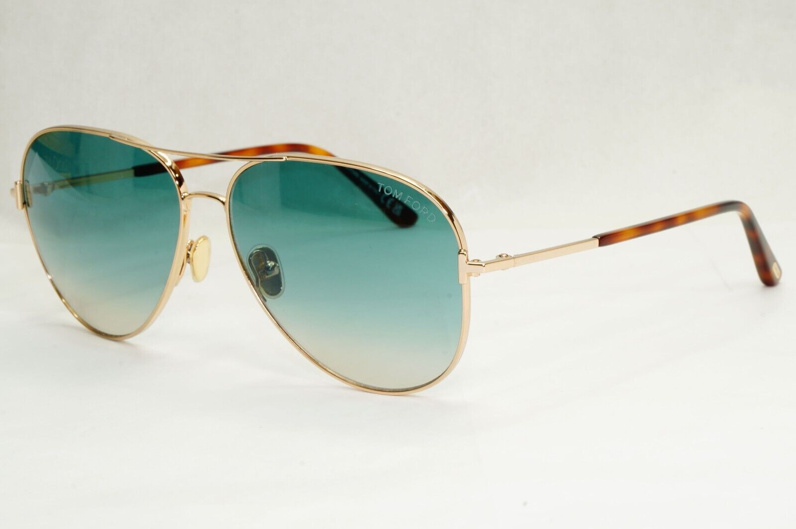 Tom Ford Sunglasses Clark Gold Pilot Blue Green Gradient FT0823 TF 823 28P [B]