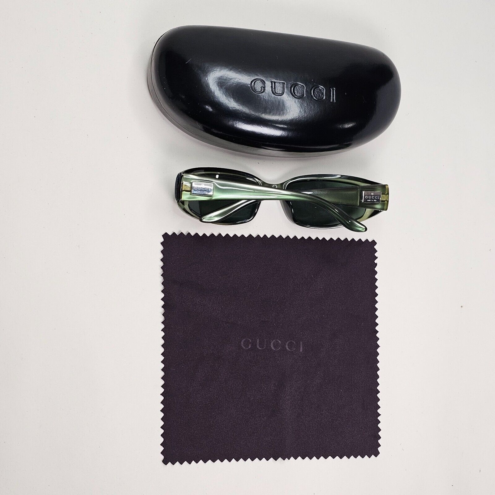 Gucci Sunglasses 1999 Vintage Green Transparent Rectangle GG 2454/S E6K 291024